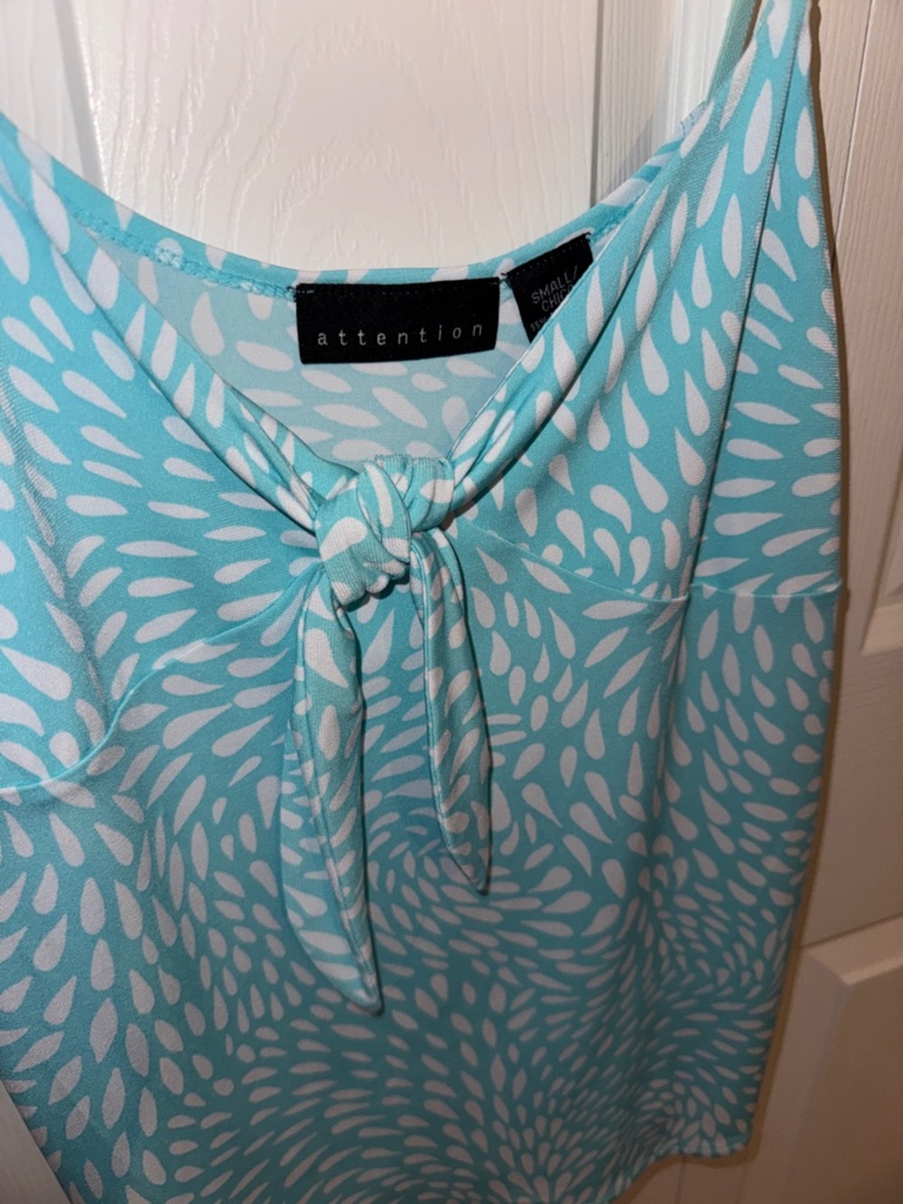 Attention Cami Top, Beautiful Aqua Color, Adjustable Spaghetti straps, EUC (CL) - Picture 2 of 6